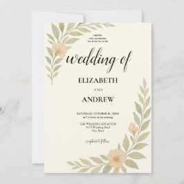 Einfache Hübsche Hochzeitsfeier Einladung