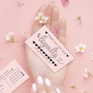 Einfache Hübsche rosa Herzenslust - Loyalität Visitenkarte