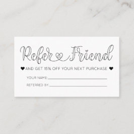 Einfache Hübsche Typografie des weißen Herzens Visitenkarte