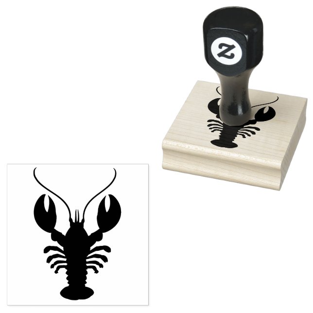 Einfache Hummer Meeresfrüchte Gummistempel (Stempel)