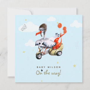 Einfache humorvolle Cartoon Gender Neutrale Schwan Ankündigung