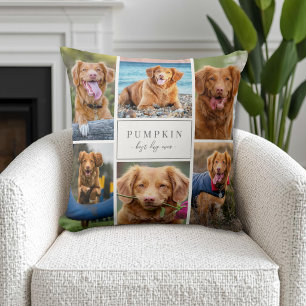 Einfache Hunde-Foto-Collage Kissen