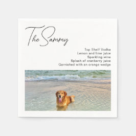 Einfache Hunde Foto Drink Rezept Moderne Hochzeit Serviette