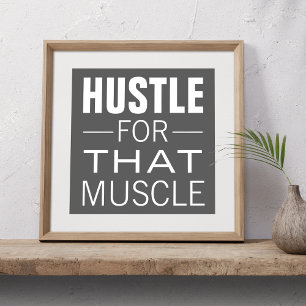 Einfache HustenTypografie - Motivierend Workout Poster