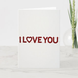 Einfache Ich liebe dich Glitter-Punkte-Karte Karte
