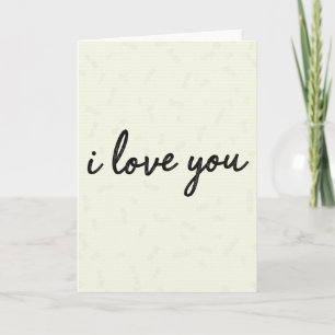 Einfache Ich liebe dich Karte