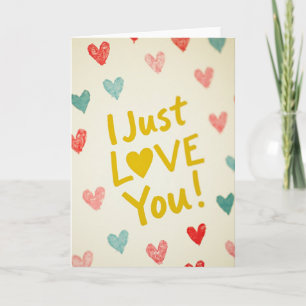 Einfache Ich-liebe-dich-Karte Karte