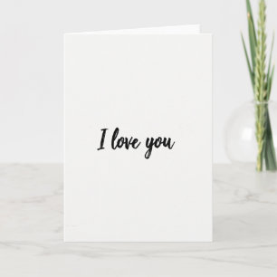 Einfache Ich-liebe-dich-Minimalismus-Karte Karte
