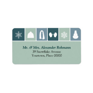 Einfache Icons für den Urlaub Adresse Adressaufkleber