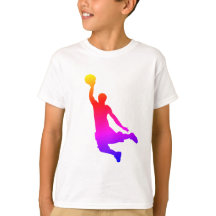 Einfache Illustration Basketball Player Regenbogen