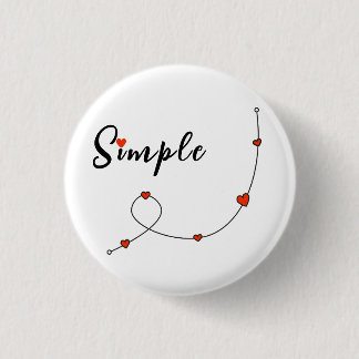 Einfache Illustration mit Herzen im minimalistisch Button