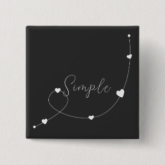 Einfache Illustration mit Herzen im minimalistisch Button