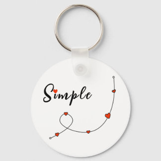 Einfache Illustration mit Herzen im minimalistisch Schlüsselanhänger
