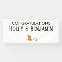 Einfache Imitate Gold Stork Herzlichen Glückwunsch