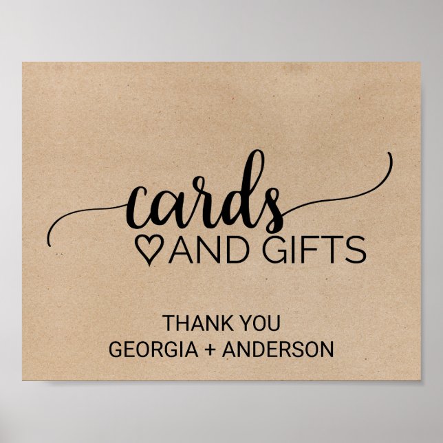 Einfache Imitate Kalligrafiekarten und Geschenke Poster (Vorne)