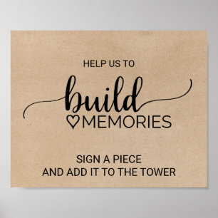 Einfache Imitate Kraft Calligraphy Erinnerungen er Poster