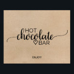 Einfache Imitate Kraft Hot Chocolate Bar Sign Poster<br><div class="desc">Dieses einfache Imitat mit kraftfeuchtem Schokolade-Bar ist perfekt für eine rustikale Hochzeit. Das minimalistische Design besticht durch einen eleganten Schriftart mit Pinselskripten und ein hübsches femininines Herz auf einem Imitat-Krafthintergrund. Bitte beachten Sie: Dieses Papier ist nicht auf echtes Kraftpapier gedruckt. Es ist eine hochwertige Grafik,  die wie Kraftpapier aussieht.</div>