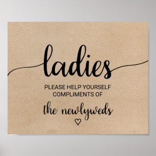 Einfache Imitate Kraft Kalligrafie Damen Badezimme Poster