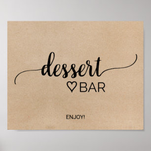 Einfache Imitate Kraft Kalligrafie Dessert Bar Sig Poster