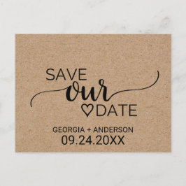 Einfache Imitate Kraft Kalligrafie Rettete Unser D Ankündigungspostkarte