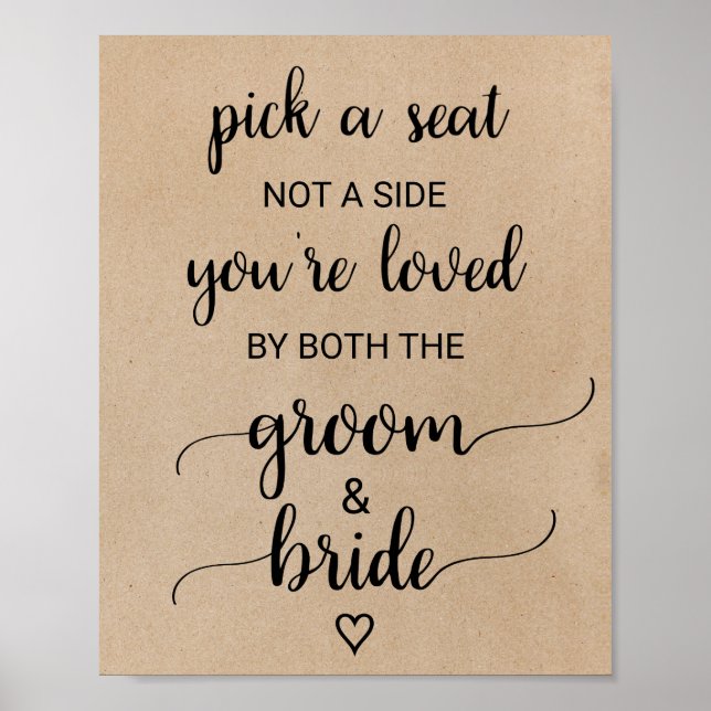 Einfache Imitate Kraft Kalligrafie Wählen Sie ein  Poster (Vorne)