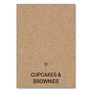 Einfache Imitate Kraft mit Herz-Lebensmittel-Zelt- Tischnummer