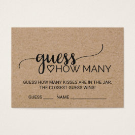 Einfache Imitate Kraft schätzen, wie viele Kisses 