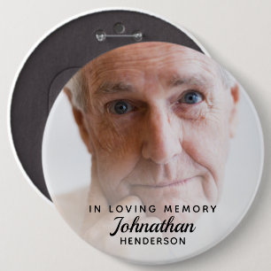 Einfache "In liebevoller Erinnerung" Foto-Tribut-A Button
