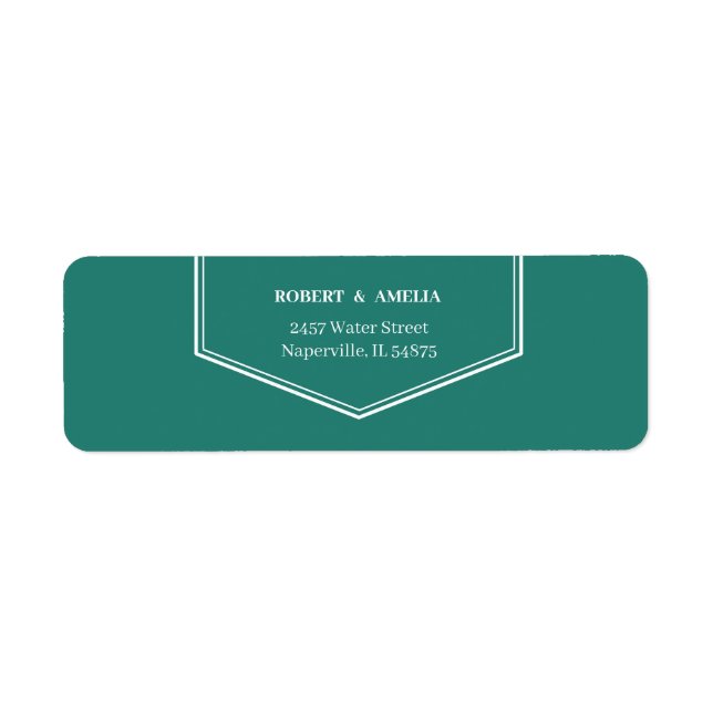 Einfache, individuell angepasste grüne Rücksendead (Vorne)