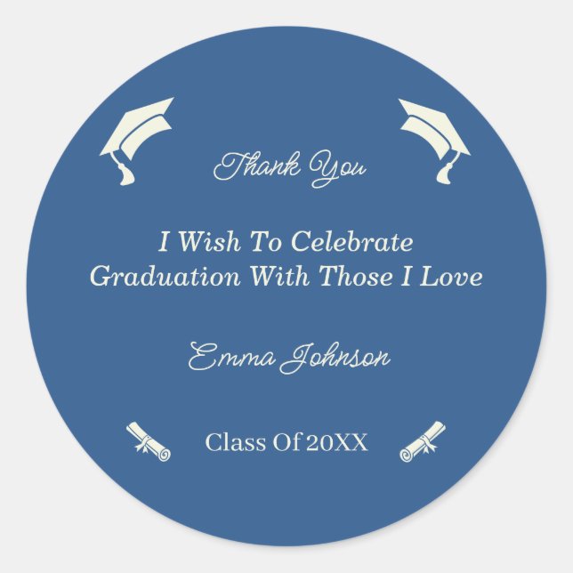 Einfache, individuell auf die Bedürfnisse der Gäst Runder Aufkleber (Vorderseite)