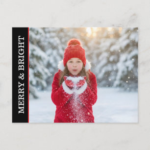 Einfache individuelle Foto- und Nachricht-Feiertag Postkarte
