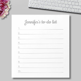 Einfache Individuelle Name Personalisiert zu tun L Notizblock