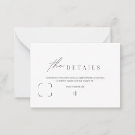 Einfache Informationskarten Schwarz/Weiß Hinweiskarte