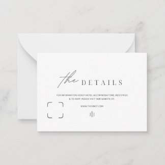 Einfache Informationskarten Schwarz/Weiß Hinweiskarte