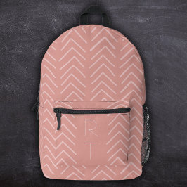 Einfache Initialwerte für neutrale geometrische Pf Bedruckter Rucksack