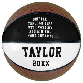 Einfache, inspirierende Schwarz-weiße MVP-Coach Basketball