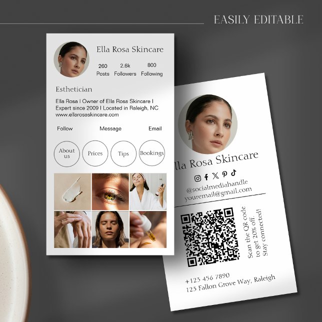 Einfache Instagram-Visitenkarte Visitenkarte (Von Creator hochgeladen)