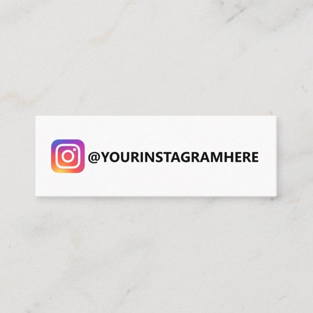 EINFACHE INSTAGRAR MINI VISITENKARTE (Vorderseite)