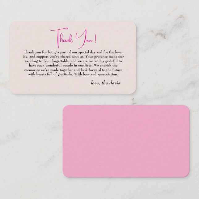 einfache japanische Kirschblüte danke Karte (Vorne/Hinten)