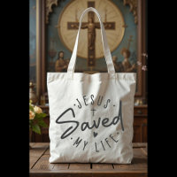 Einfache Jesus Rettete mein Leben Tote Tasche