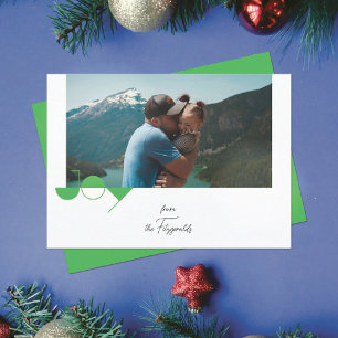 Einfache Joy Foto-Weihnachtskarte Einladung