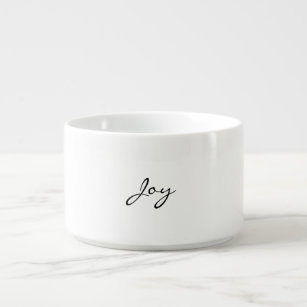 Einfache "Joy"-Script-Typografie Chili Bowl Kleine Suppentasse