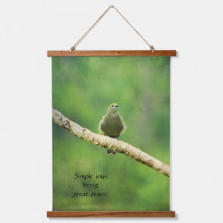Einfache Joys Wood Topped Wall Tapestry Wandteppich Mit Holzrahmen