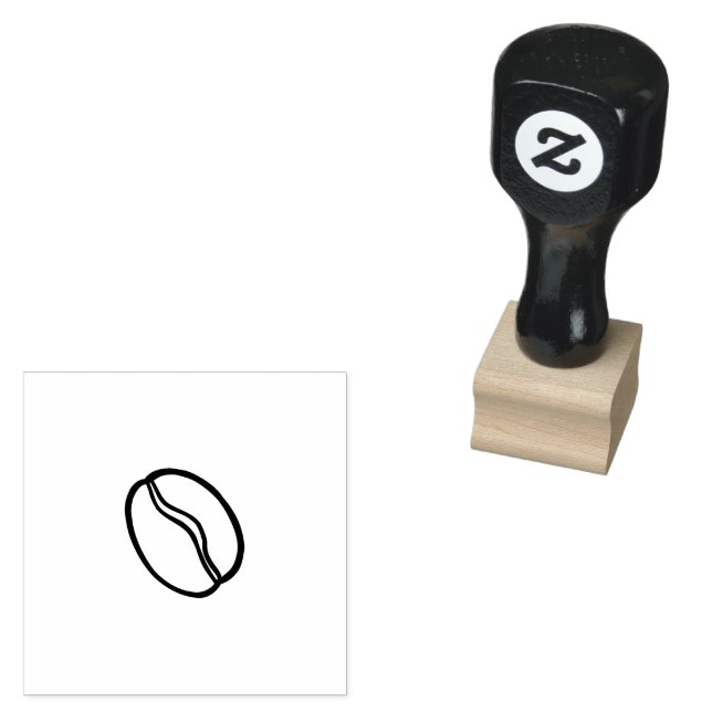 Einfache Kaffebohnen-Linienkunst-Stempel Gummistempel (Stempel)