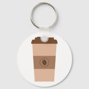 Einfache Kaffebohnen-Tasse Schlüsselanhänger