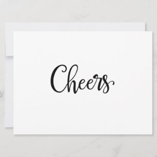 Einfache Kalligrafie   Cheers Wedding Bar Sign