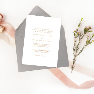 Einfache Kalligrafie Foto Traditionelle Hochzeit Einladung