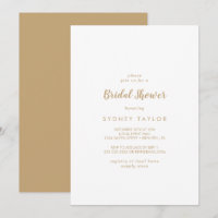 Einfache Kalligrafie | Gold Back Brautparty