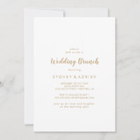 Einfache Kalligrafie | Goldene Hochzeitsbrunch