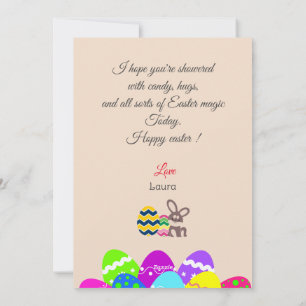 einfache Kalligrafie Happy Oaster Kids an Freunde Feiertagskarte